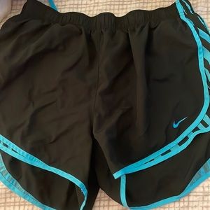 blue and black zebra nike shorts